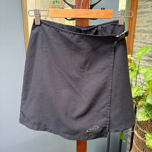 Terry Precision Apparel Black Cycling Padded Bike Wrap Skirt / Skort Size S - Picture 2 of 7